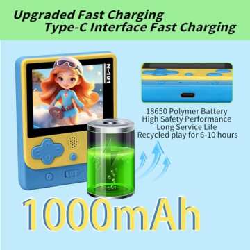 vaomon Handheld Game Console, Mini Arcade Machines Built-in 800 Classical FC Games, (Blue800 Games)