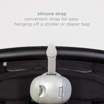 Ubbi On The Go Dual Pacifier Holder, Keeps Baby’s Binkies Clean and Accessible, Includes Silicone Strap, Gray