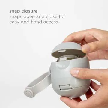 Ubbi On The Go Dual Pacifier Holder, Keeps Baby’s Binkies Clean and Accessible, Includes Silicone Strap, Gray