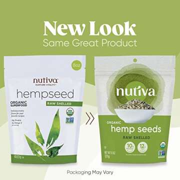 Nutiva Organic Hemp Seed - Plant-Based Protein & Omega-3