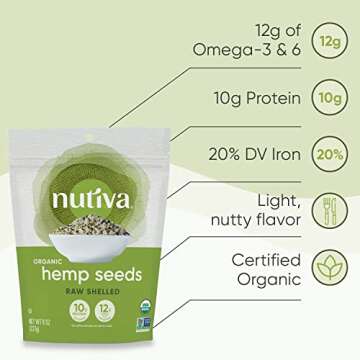 Nutiva Organic Hemp Seed - Plant-Based Protein & Omega-3
