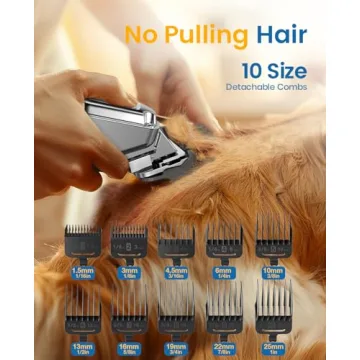 Oneisall Cordless Dog Clippers Low Noise Waterproof Pet Shaver