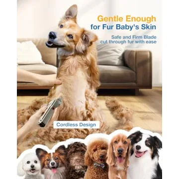 Oneisall Cordless Dog Clippers Low Noise Waterproof Pet Shaver