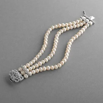 Mariell Elegant Pearl 3-Strand Bridal Bracelet Gift