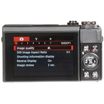 Canon PowerShot G7 X Mark II Digital Camera w/ 1 Inch Sensor and tilt LCD Screen - Wi-Fi & NFC Enabled (Black) with Free Ultra 64GB SDHC Class 10 Card, Hand Grip Bundle