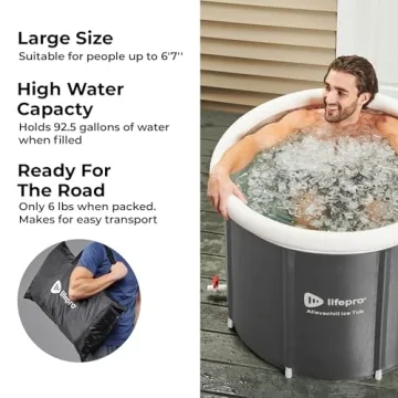 Durable Lifepro Portable Ice Bath Tub - Outdoor Use Only