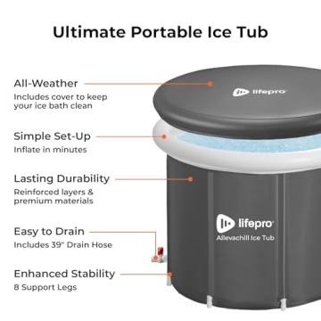Durable Lifepro Portable Ice Bath Tub - Outdoor Use Only