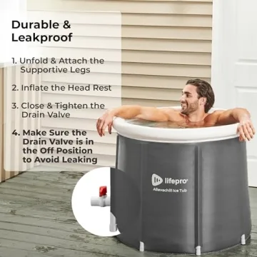 Durable Lifepro Portable Ice Bath Tub - Outdoor Use Only