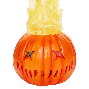 Spirit Halloween Light-Up Flaming Pumpkin Trick 'r Treat Decoration