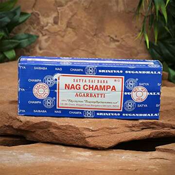 Satya Sai Baba Nag Champa Agarbatti Pack of 2 Incense Sticks Boxes 250gms Each Hand Rolled Agarbatti Fine Quality Incense Sticks for Purification, Relaxation, Positivity, Yoga, Meditation