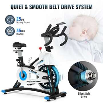 pooboo Indoor Cycling Bike - Comfortable, Smart Fitness Solution