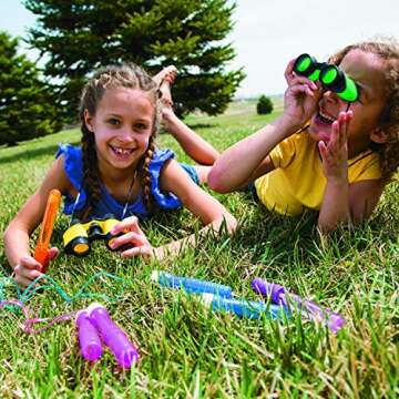 12 Plastic Kids Binoculars, Asst Colors, Party Favors, Pretend Play