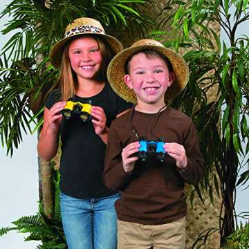 12 Plastic Kids Binoculars, Asst Colors, Party Favors, Pretend Play