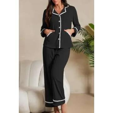 CHYRII Women's Flannel Pajamas - Stylish and Cozy Sleepwear Set