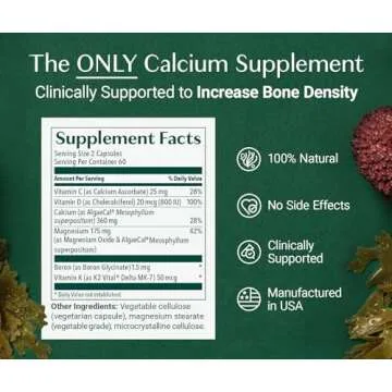 AlgaeCal Plus Calcium Supplement for Improved Bone Strength