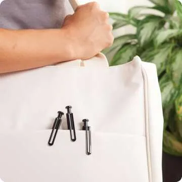 U Brands Midnight Monterey Ballpoint Pens, 4 Count, Black Soft Touch, Painted Black Details, Bold (1.0 mm) Point, Black Ink