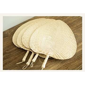 Eco-Friendly Palm Leaf Hand Fan for Summer Events