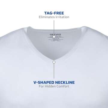 Gildan 6-Pack Men's V-Neck T-Shirts - Comfortable Essentials