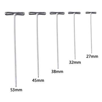 Outus 450 Pcs T Pins Stainless Steel Push Pin Kit with Clear Box for Foam Head, Long Straight Pins for Sewing, Craft, Quilting and Blocking Knitting, Office,1, 1-1/4, 1-1/2, 1-3/4 Inch and 2 Inch