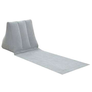 Auto-plaza 2X Inflatable Outdoor Sun Bath Beach Mat Pillows Flocking Beach Chairs with Backrest Infl...