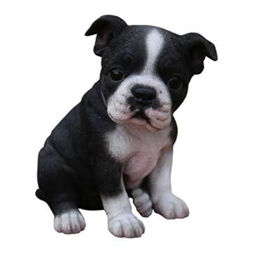 Hi-Line Gift Ltd Sitting Boston Terrier Puppy Statue