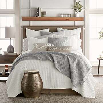 Levtex Home Mills Waffle Quilt Set - King Size Luxury