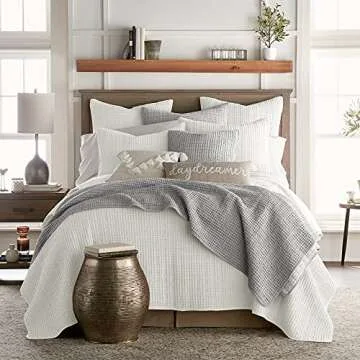Levtex Home Mills Waffle Quilt Set - King Size Luxury