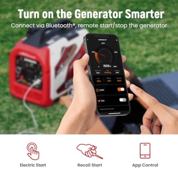 Powerful 4000 Watt Dual Fuel Generator with Bluetooth Control