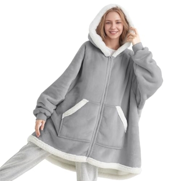 Bedsure Blanket Hoodie - Ultra Comfortable Wearable Blanket for All