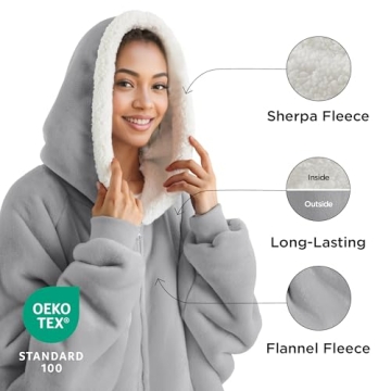 Cozy Bedsure Blanket Hoodie - Warm Wearable Gift for All