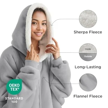 Cozy Bedsure Blanket Hoodie - Warm Wearable Gift for All
