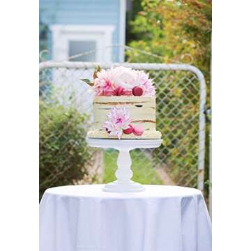 12 inch White Wooden Cake Stand - for All Occasions, Weddings, Christenings Birthday Parties