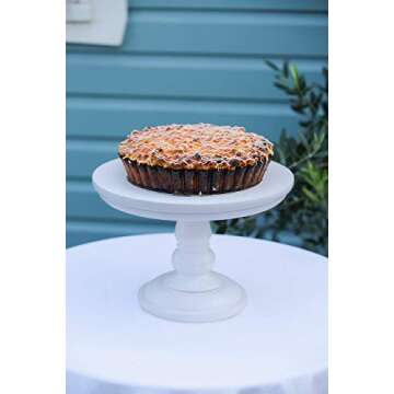 12 inch White Wooden Cake Stand - for All Occasions, Weddings, Christenings Birthday Parties