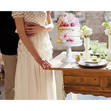 12 inch White Wooden Cake Stand - for All Occasions, Weddings, Christenings Birthday Parties