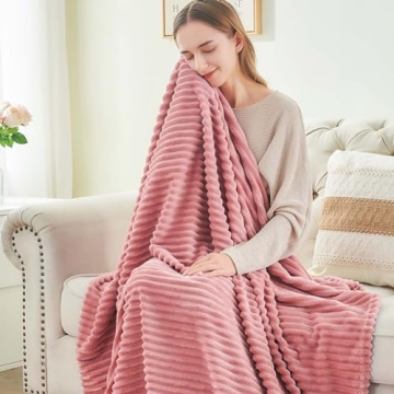Soft BEDELITE Fleece Blanket for Couch and Bed