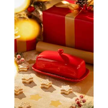 Sweese Butter Dish - Elegant Porcelain Butter Keeper