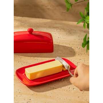 Sweese Butter Dish - Elegant Porcelain Butter Keeper