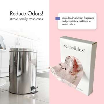 Disposal Bags for Menstrual Care Products - 50 ct Refill Box - for Disposal of Tampons, Pads, Panty Liners, Hygiene Products