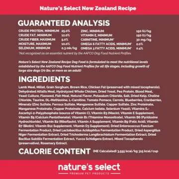 Nature's Select Lamb Adult Dry Dog Food for Health