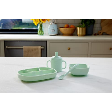 NUK Silicone Baby Spoons, Durable Silicone Material, Easy to Hold & Feed, Dishwasher-Safe, BPA-Free, Pack of 3