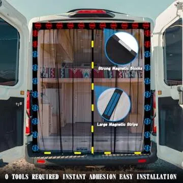 ZATOOTO Magnetic Bug Screen for Van Rear Doors