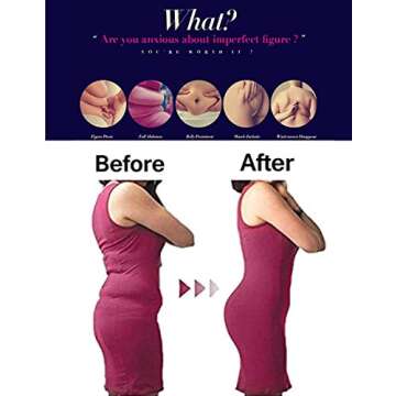 SHAPERX Shapewear for Women Tummy Control Thong Bodysuit Open Bust Body Shaper Slimmer, SZ7095-Black-3XL