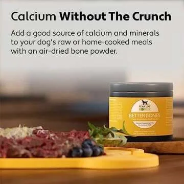 Four Leaf Rover Better Bones Bone Meal for Dogs - Dog Calcium Supplement for Healthy Joints, Teeth, & Bones - from 100% Grass-Fed New Zealand Beef Bone