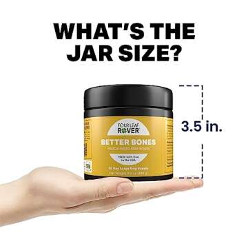 Four Leaf Rover Better Bones Bone Meal for Dogs - Dog Calcium Supplement for Healthy Joints, Teeth, & Bones - from 100% Grass-Fed New Zealand Beef Bone