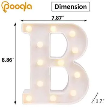 Pooqla LED Marquee Letter Lights for Home and Events