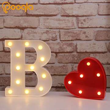 Pooqla LED Marquee Letter Lights for Home and Events