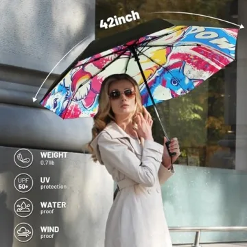 SY COMPACT Travel Umbrella Windproof Automatic Umbrellas Small Compact UV Sun Protection Factory Out...