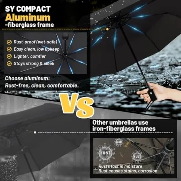 SY Compact Travel Umbrella Windproof Automatic UV Protection