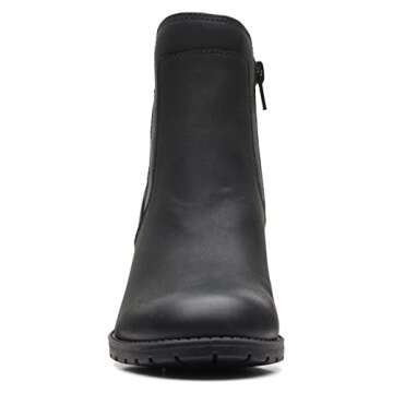 Clarks Verona Step Fashion Boot for Women in Black Leather