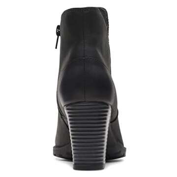 Clarks Verona Step Fashion Boot for Women in Black Leather